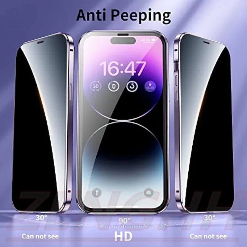 Anti-Peep Privacy Magnetic Adsorption Case ,With Camera Lens Protection Cover